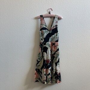 Ann Taylor Tropical Print Midi Dress